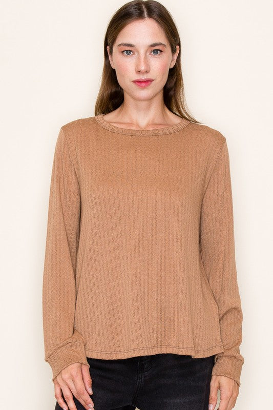 Elevated Basic Pointelle Knit Top