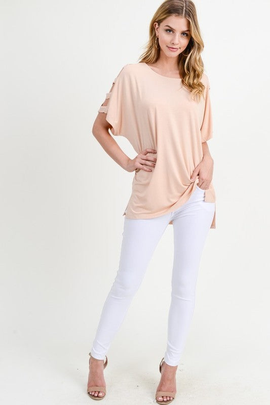 Lattice Sleeve Top