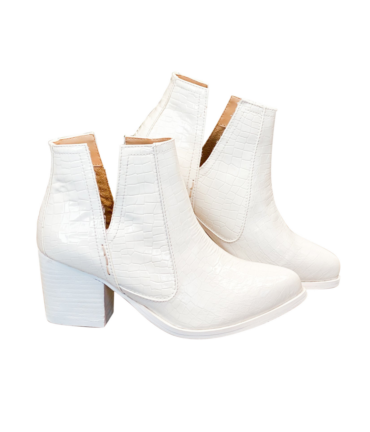 **ONLINE EXCLUSIVE** Tarim Bootie in White Croc