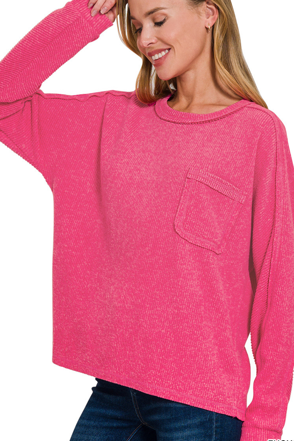 Sophia Ribbed Hacci Sweater