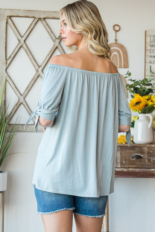 Off the Shoulder with Tie Detail