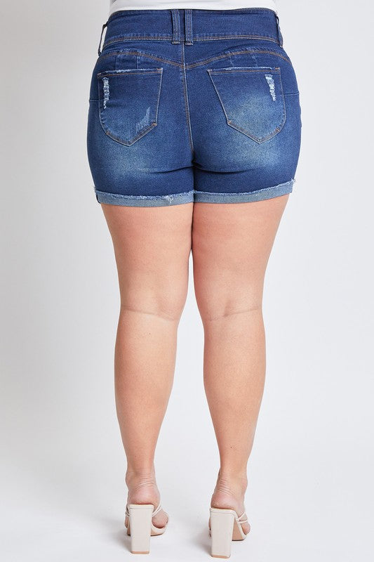 Plus WannaBettaButt MidRise Denim Shorts