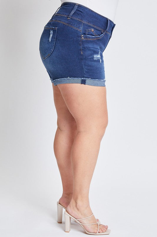 Plus WannaBettaButt MidRise Denim Shorts