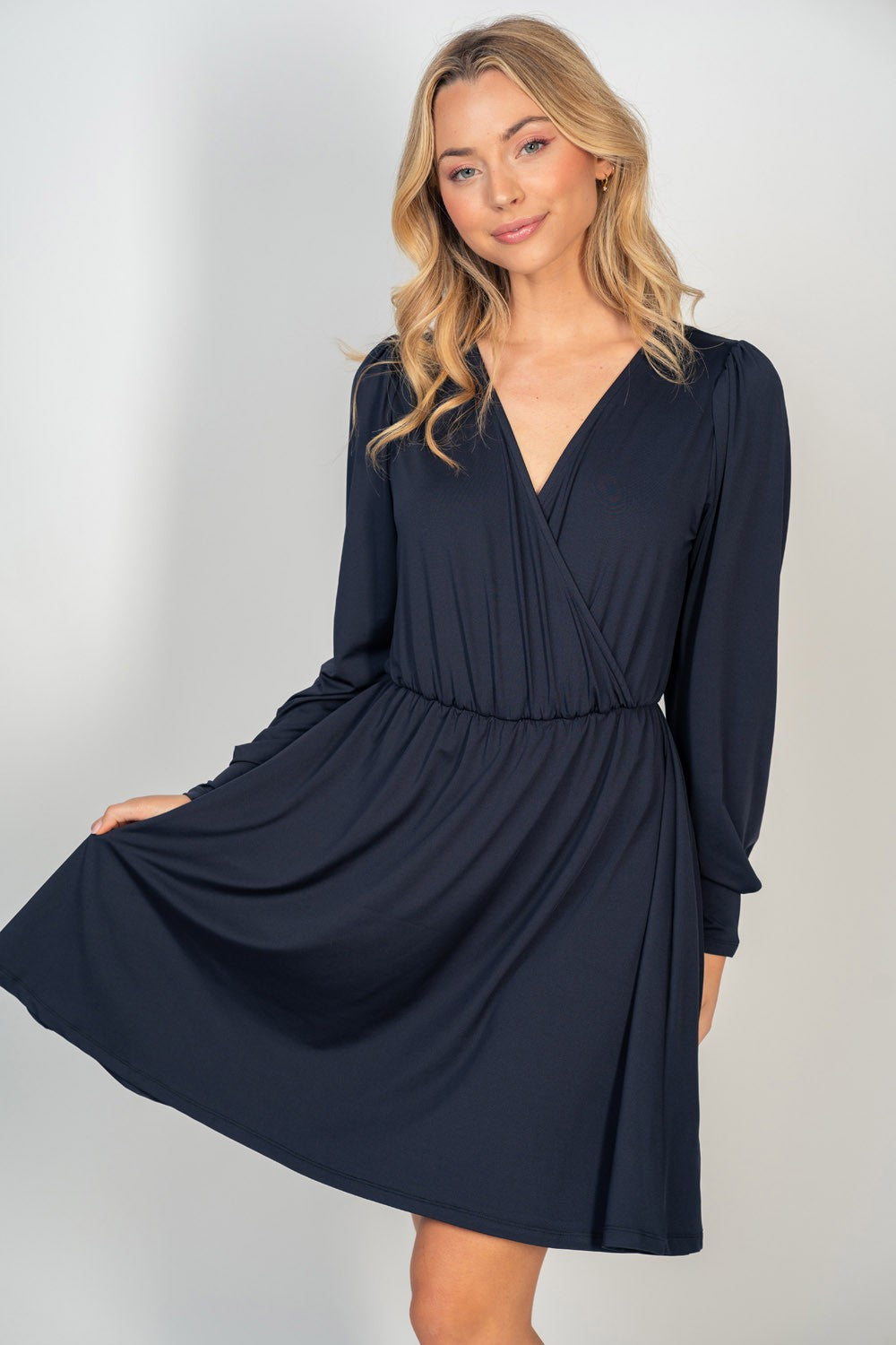 Surplice Romper Dress