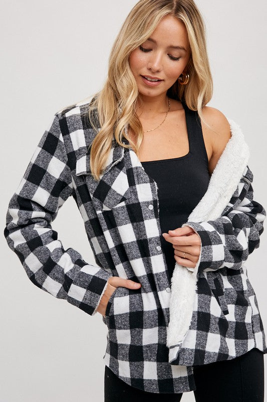 Buffalo Plaid Sherpa Lined Shacket