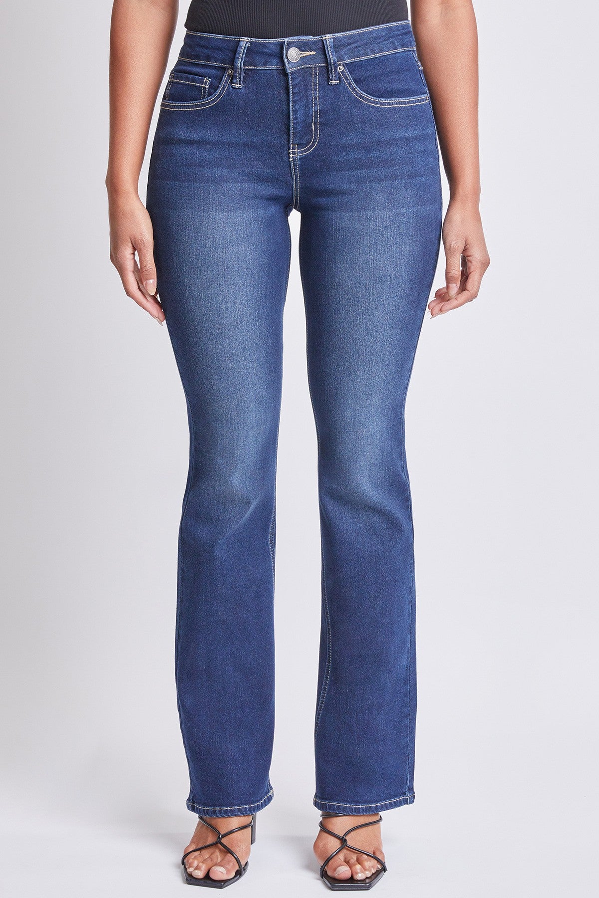 Mid-rise Bootcut Jean with Flap Pocket