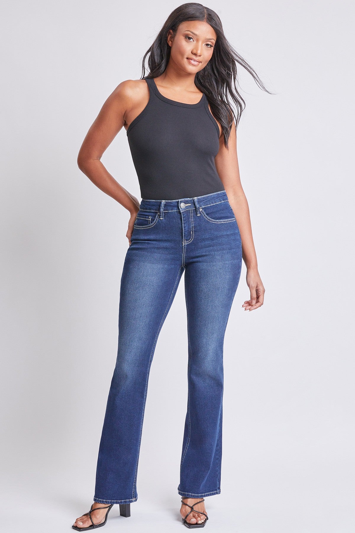 Mid-rise Bootcut Jean with Flap Pocket