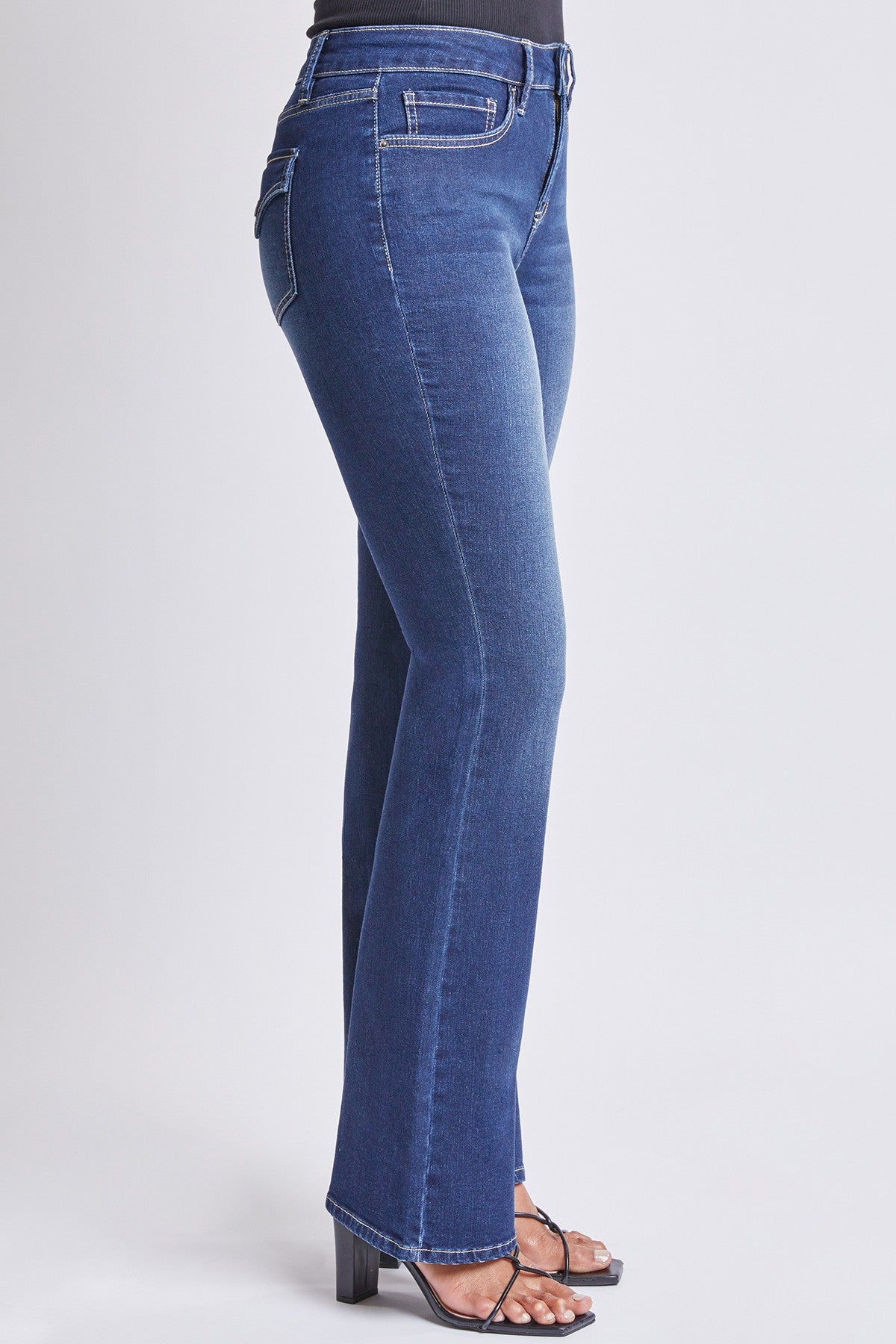 Mid-rise Bootcut Jean with Flap Pocket