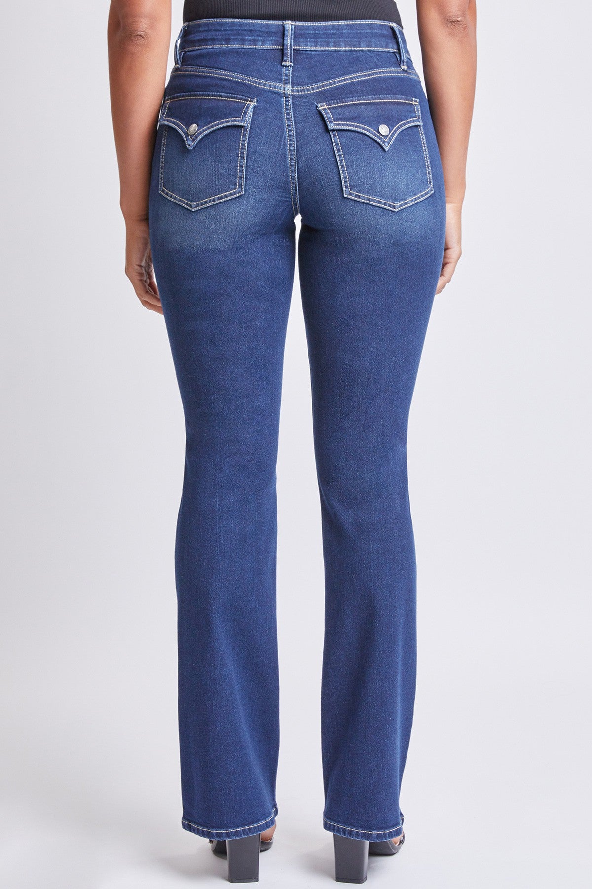 Mid-rise Bootcut Jean with Flap Pocket