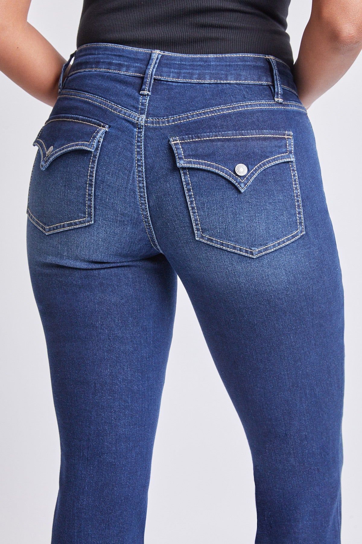 Mid-rise Bootcut Jean with Flap Pocket