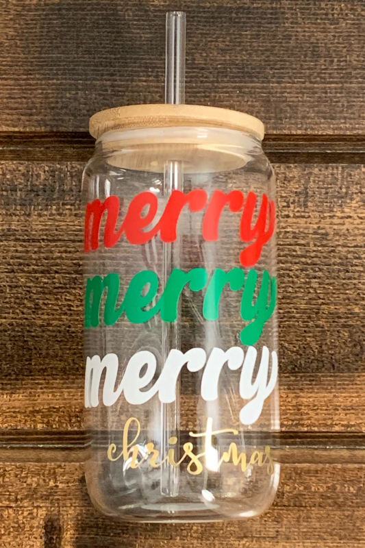 Custom Created Holiday Beer/Coffee Glass