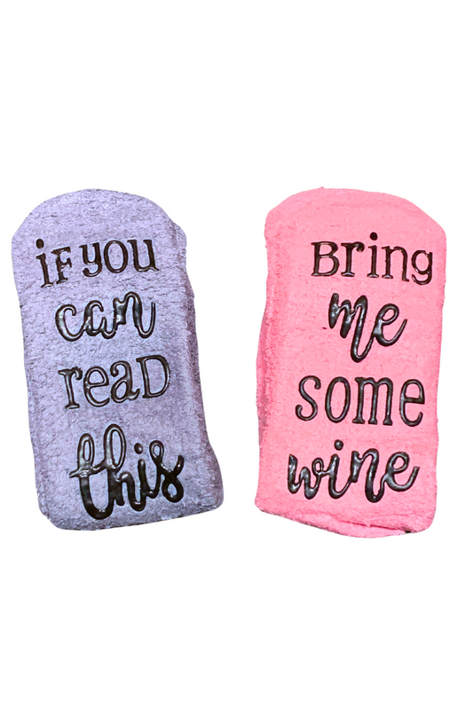 Wine Lover Fuzzy Socks