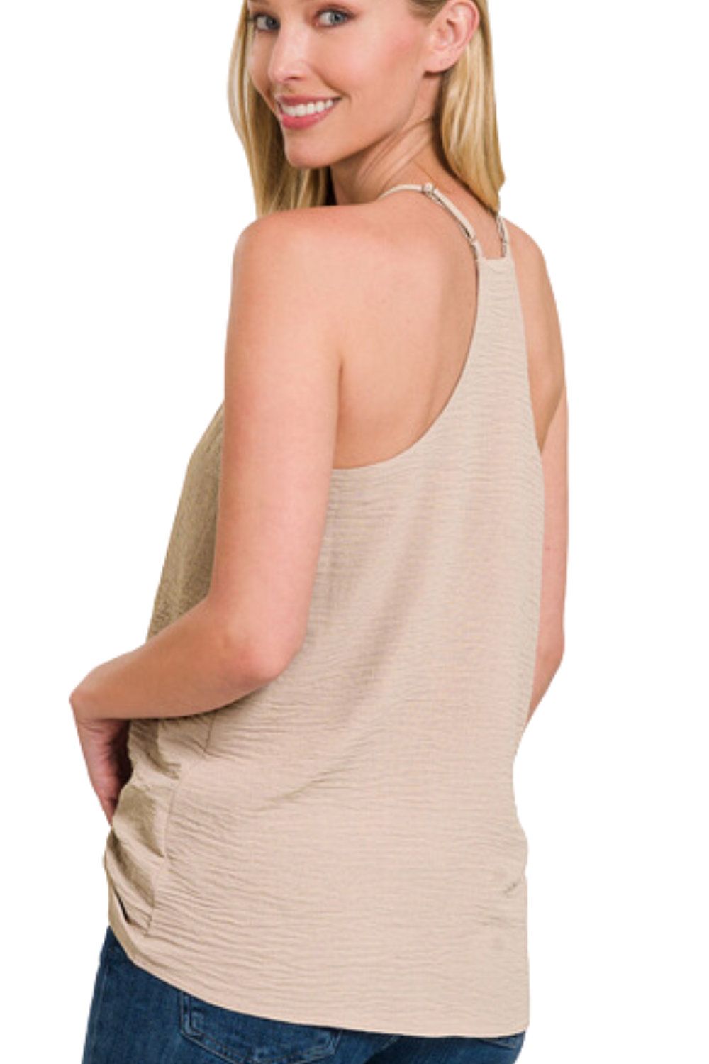 Woven Adjustable Strap Cami