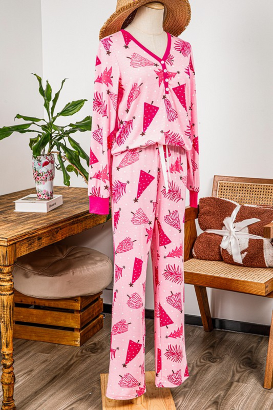 Christmas Tree Pullover & Drawstring PJ/Loungewear Set