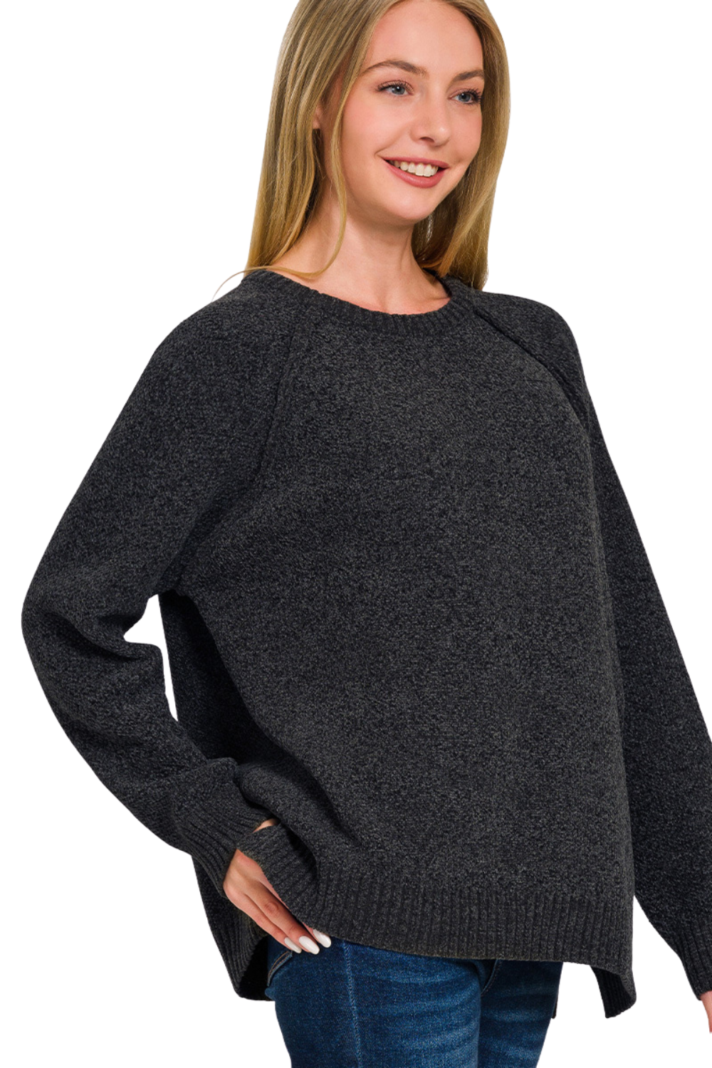 Kendall Chenille Raglan Sweater