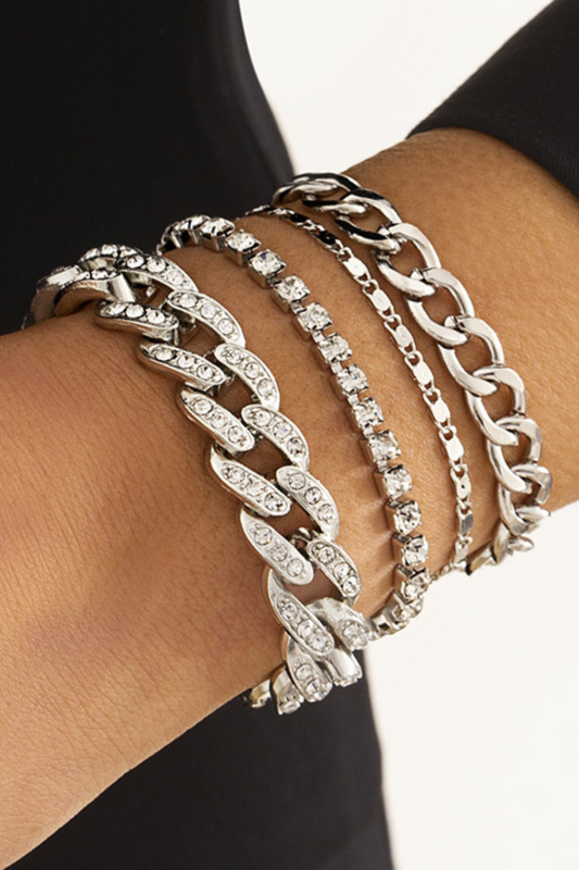 Stacking Chain Link Bracelet Set