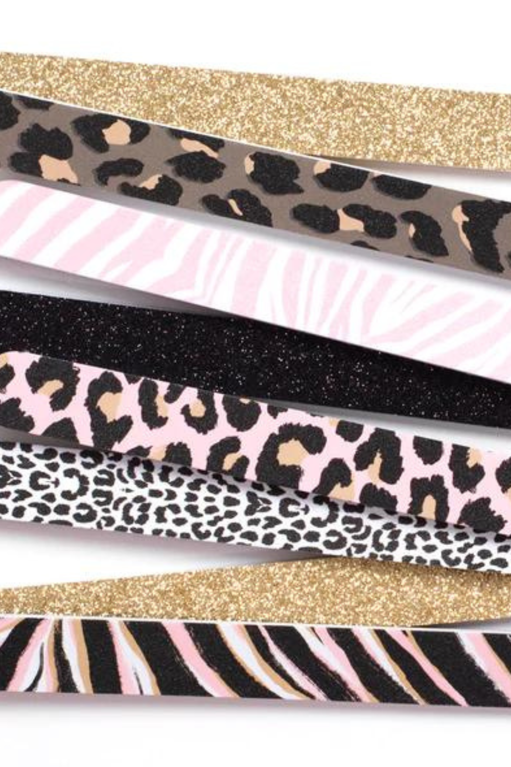 Emery Boards - Set of 3 Glitter & Animal Print