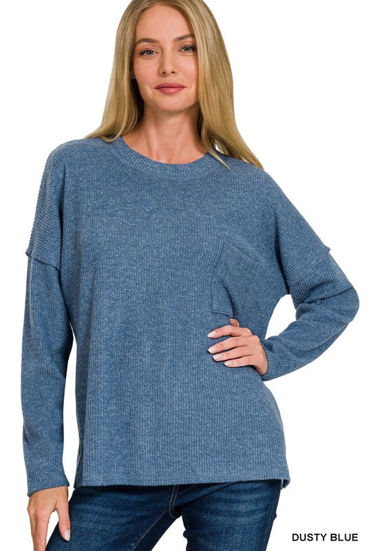 Ribbed Hacci Sweater