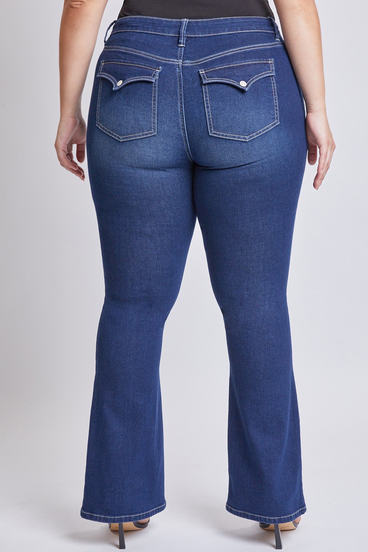 Mid-rise Bootcut Jean with Flap Pocket