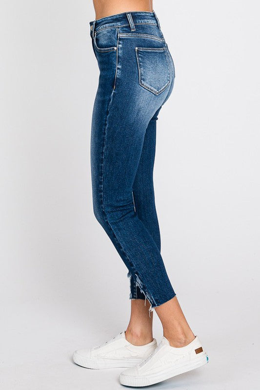 High Rise Ankle Skinny Jeans