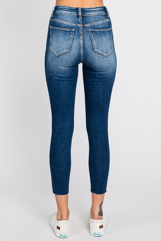 High Rise Ankle Skinny Jeans