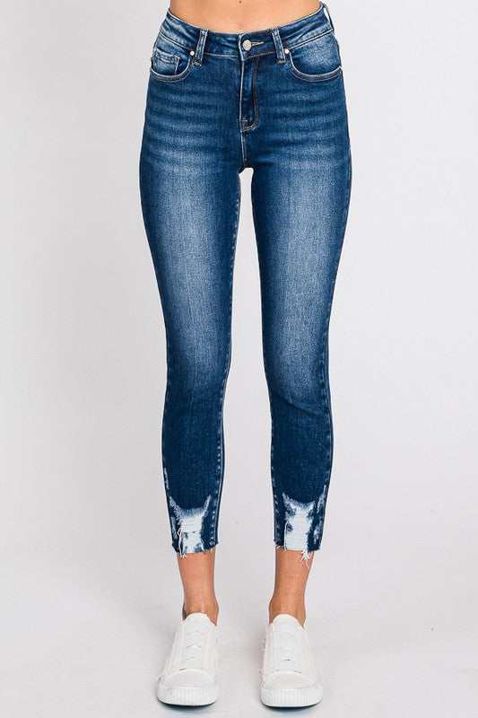 High Rise Ankle Skinny Jeans