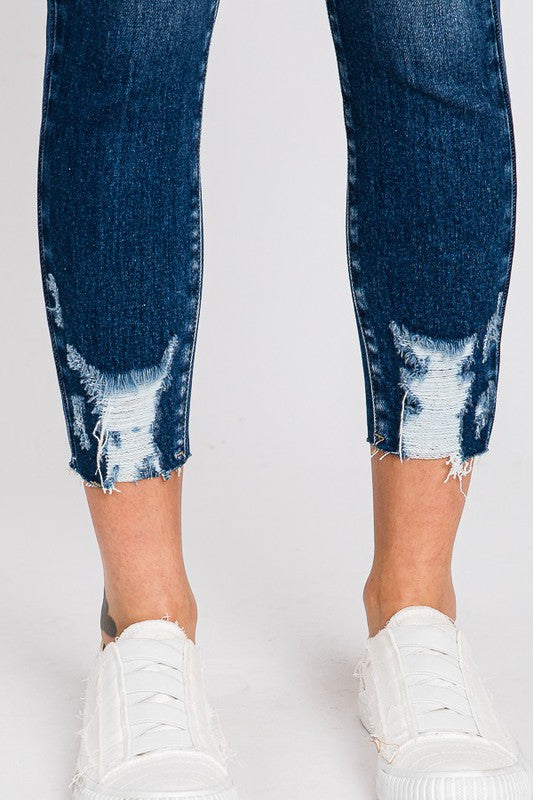 High Rise Ankle Skinny Jeans