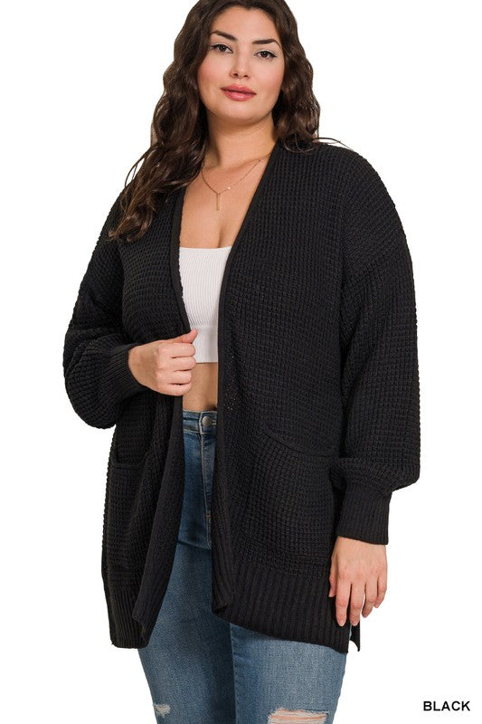 Waffle Knit Cardigan