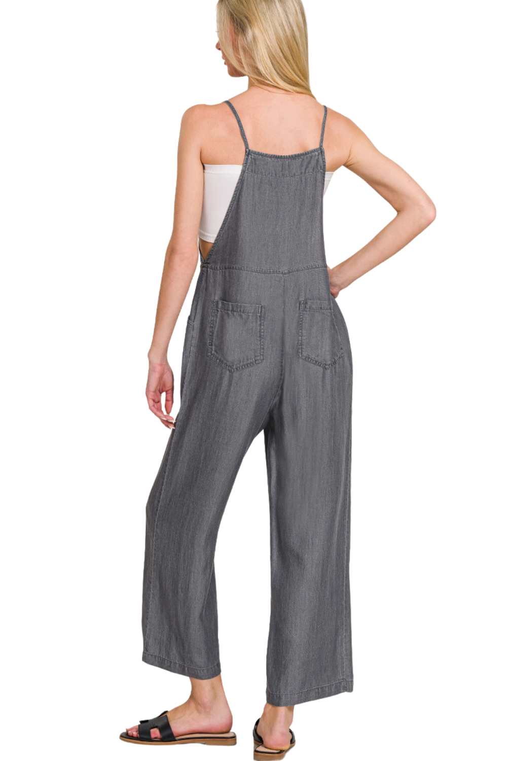 Layla Enzyme Washed Jumpsuit - Black