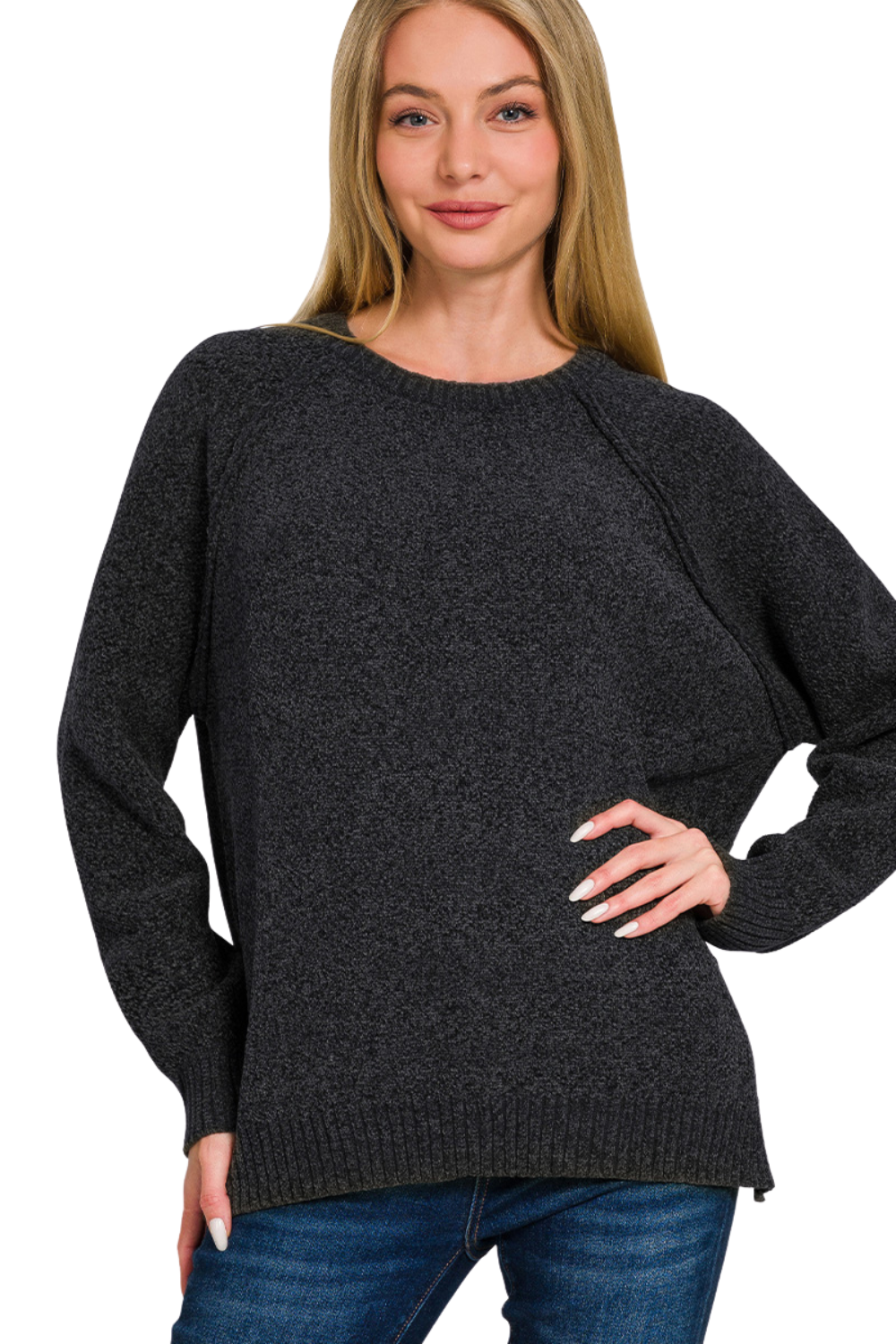 Kendall Chenille Raglan Sweater