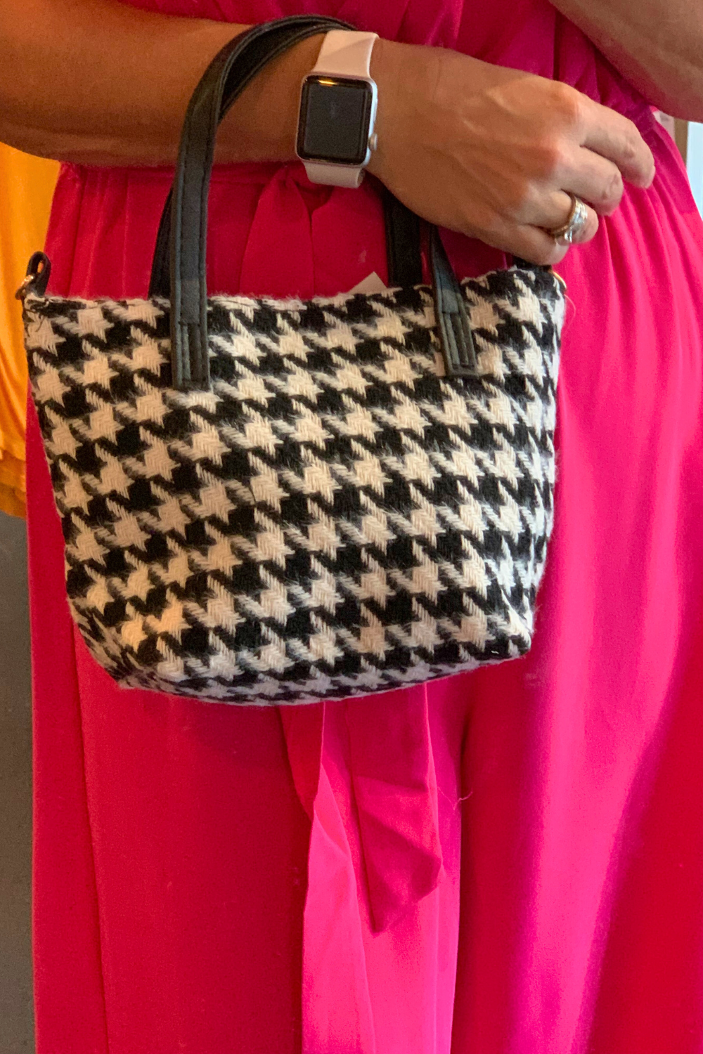 Houndstooth Crossbody Purse