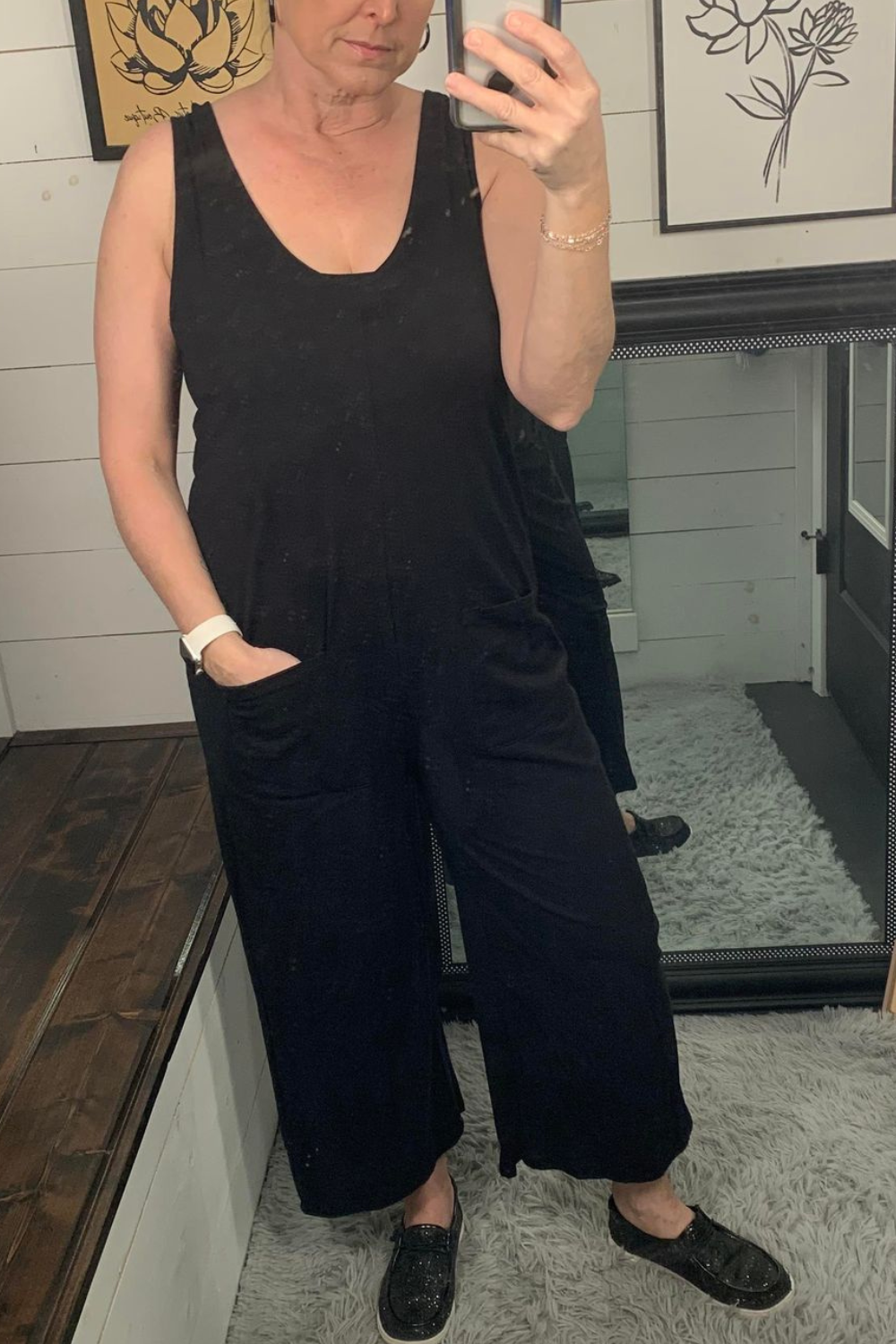 Sleeveless Jumpsuit with Pockets