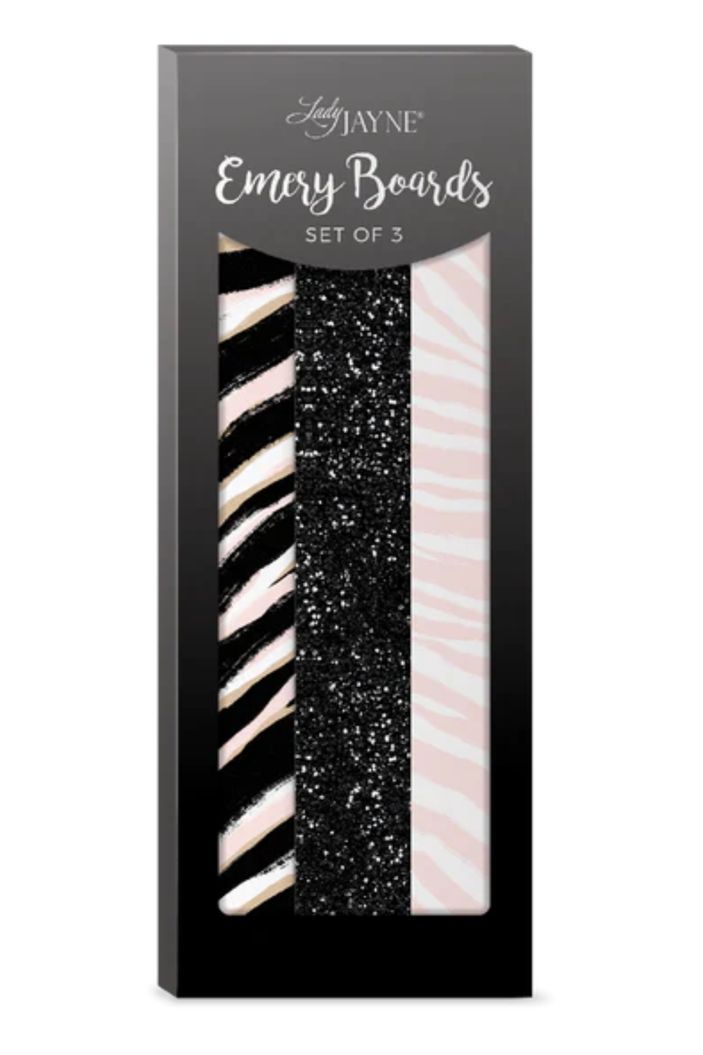 Emery Boards - Set of 3 Glitter & Animal Print