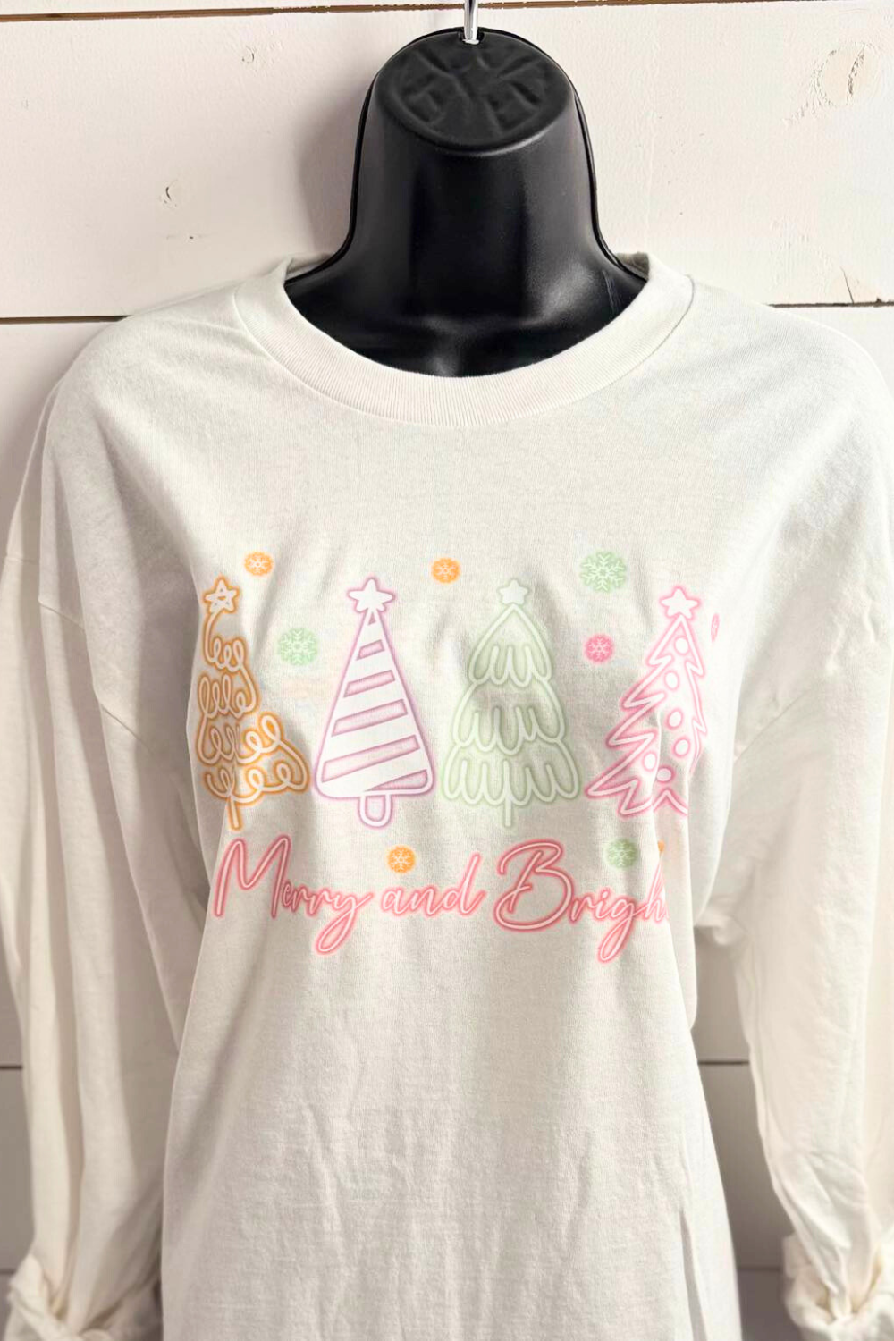 Neon Lights Merry & Bright Graphic Tee