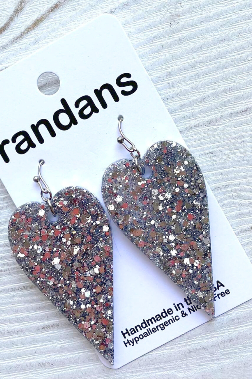 Abstract Heart Resin Earrings