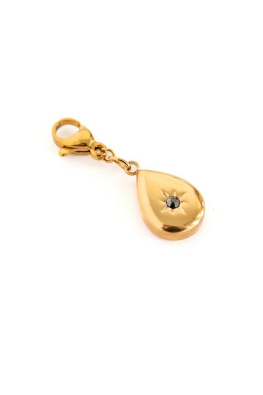 Chanelle Mini Diamond Teardrop Sunburst Charm