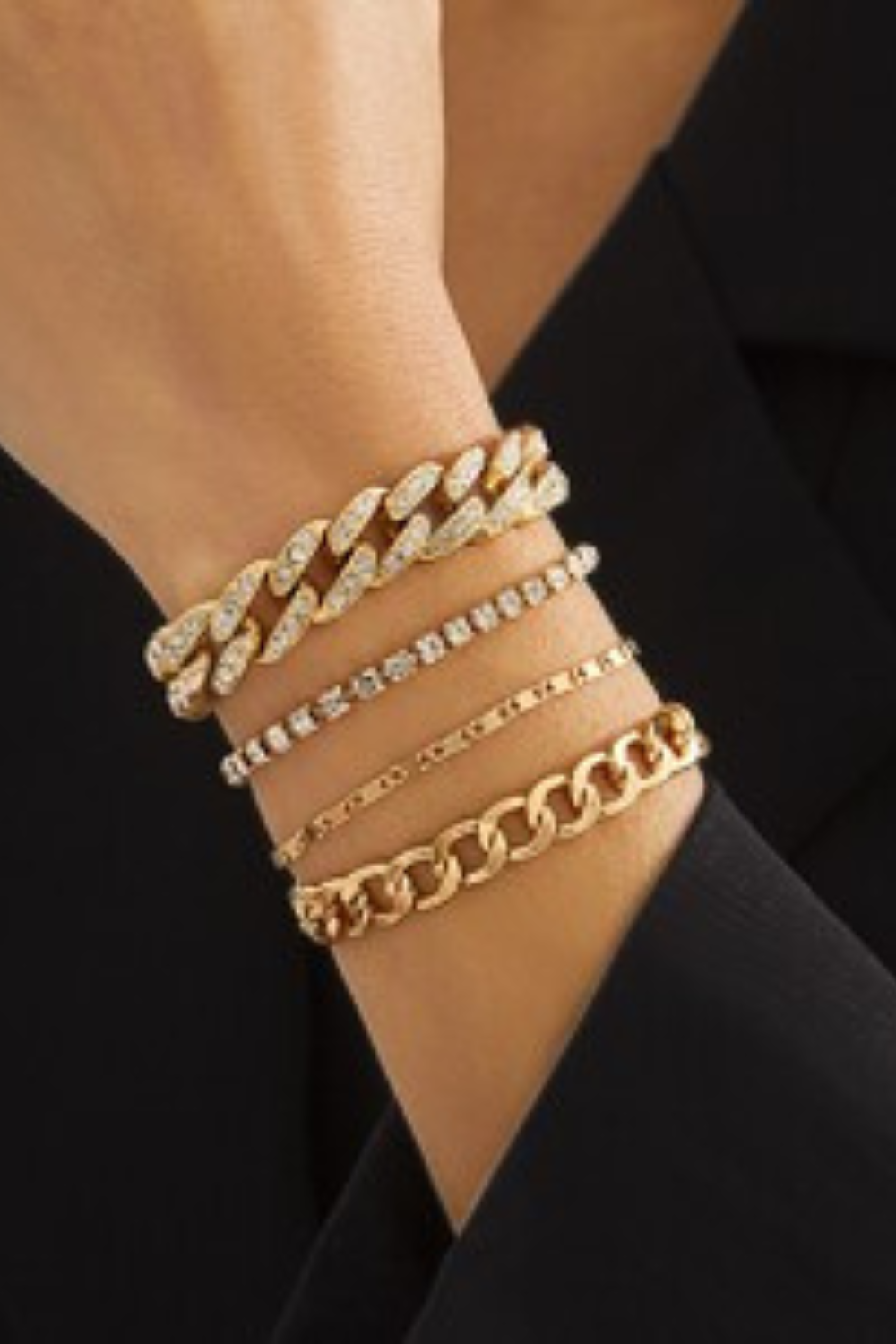 Stacking Chain Link Bracelet Set