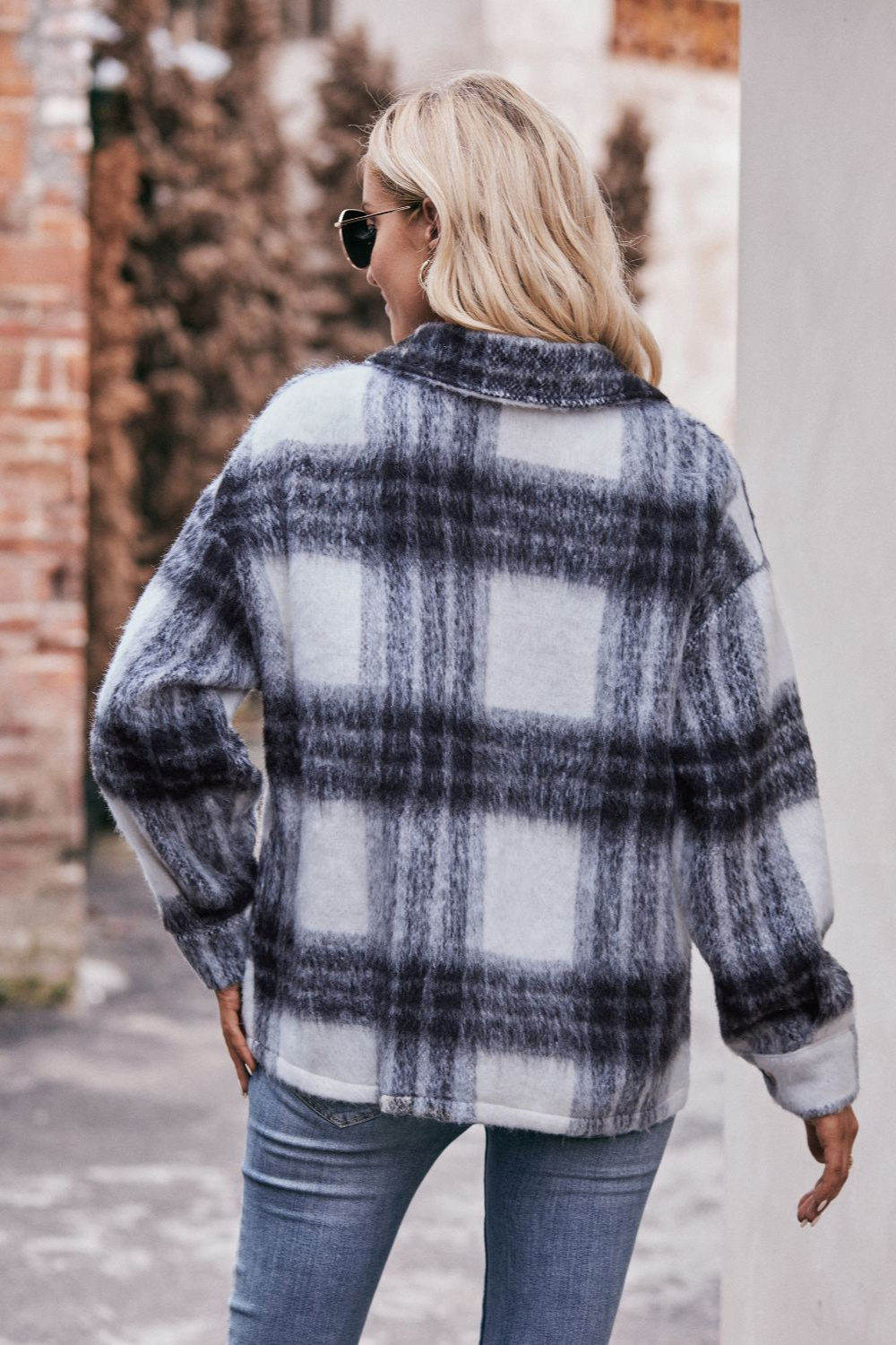 Fuzzy Plaid Shacket