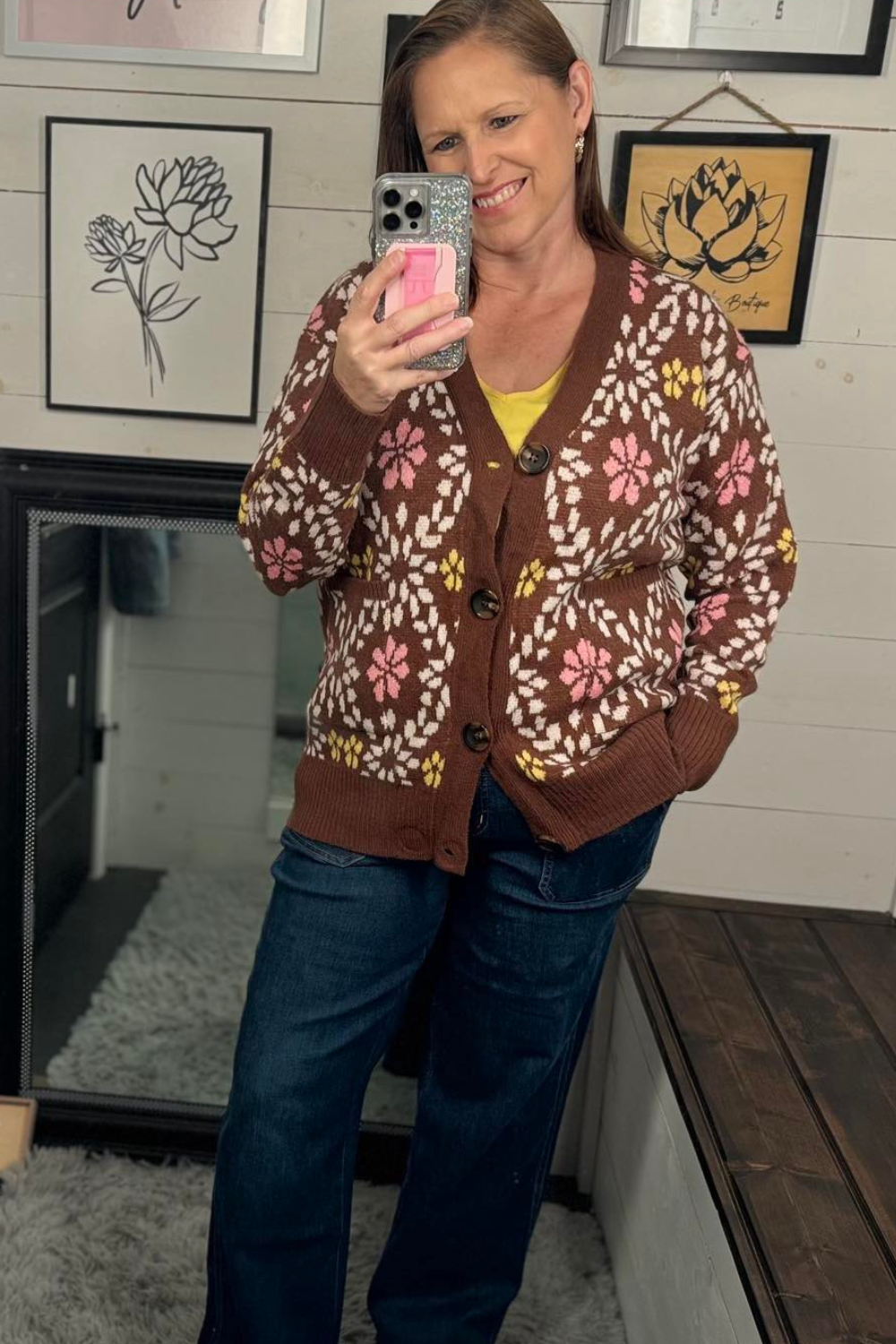 Vayda Vintage Floral Sweater