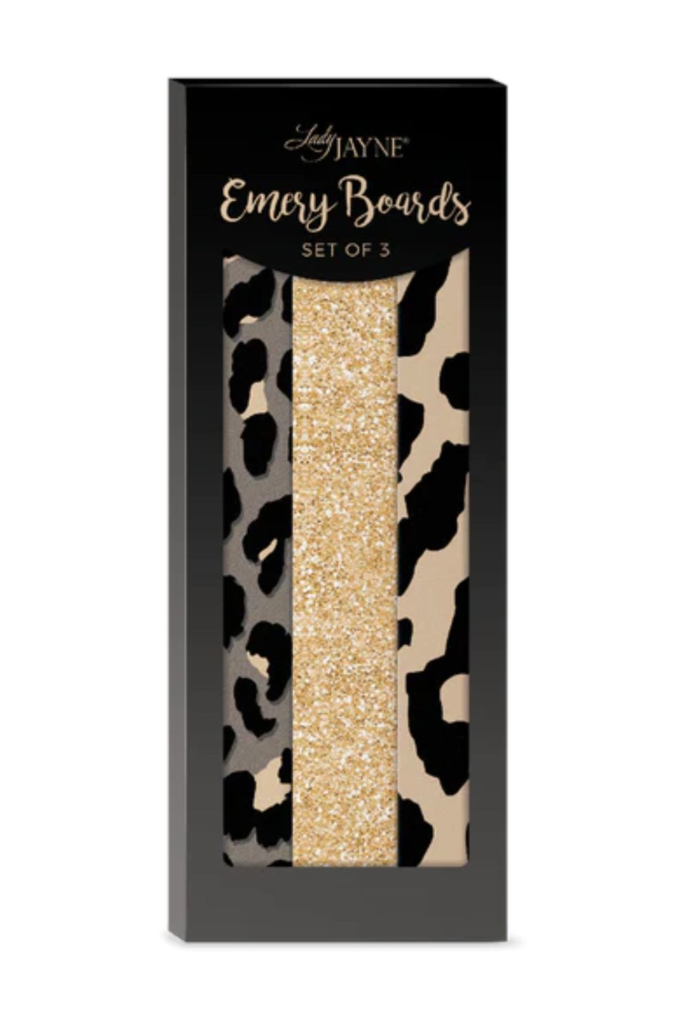 Emery Boards - Set of 3 Glitter & Animal Print