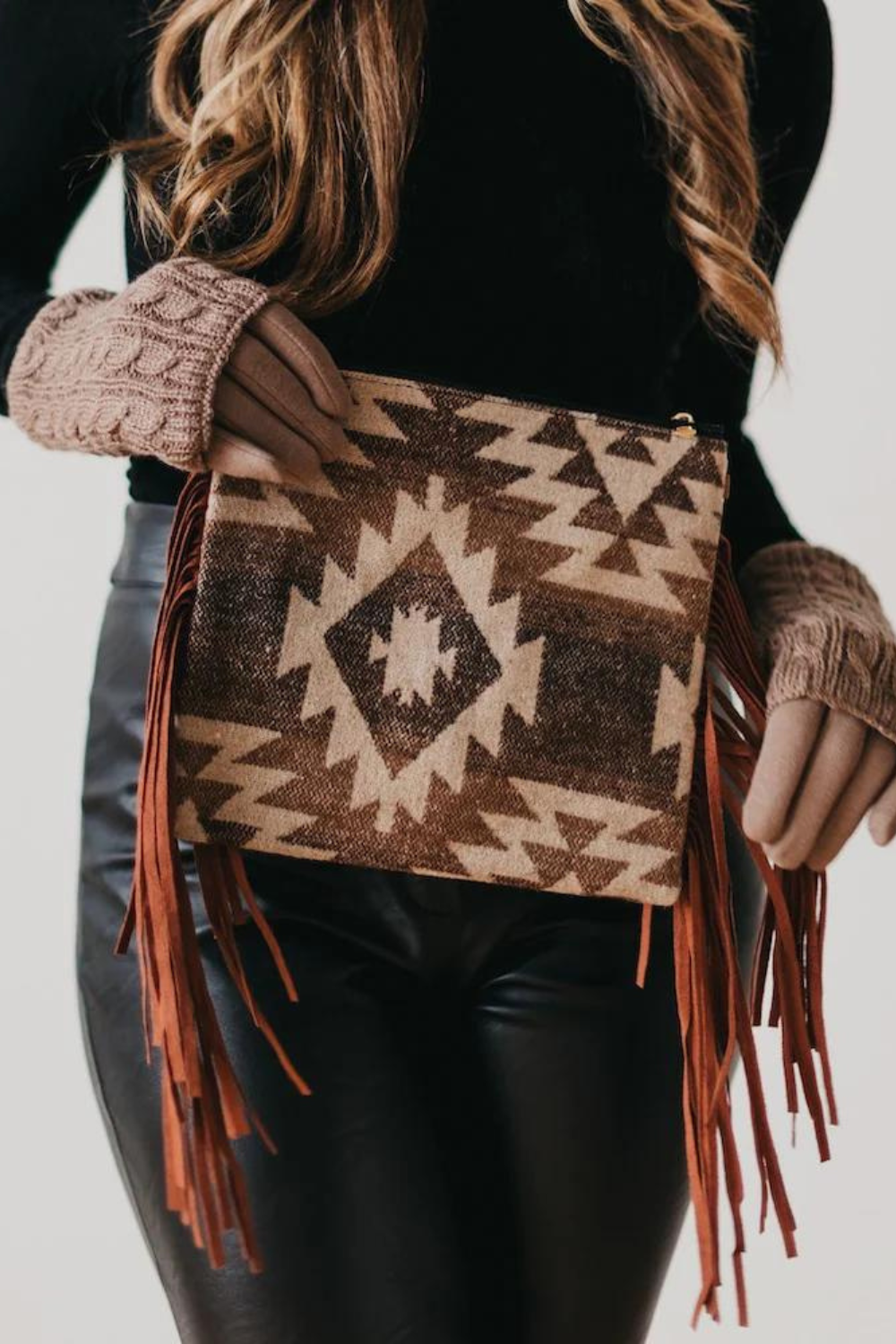 Aztec Tassel Crossbody Bag