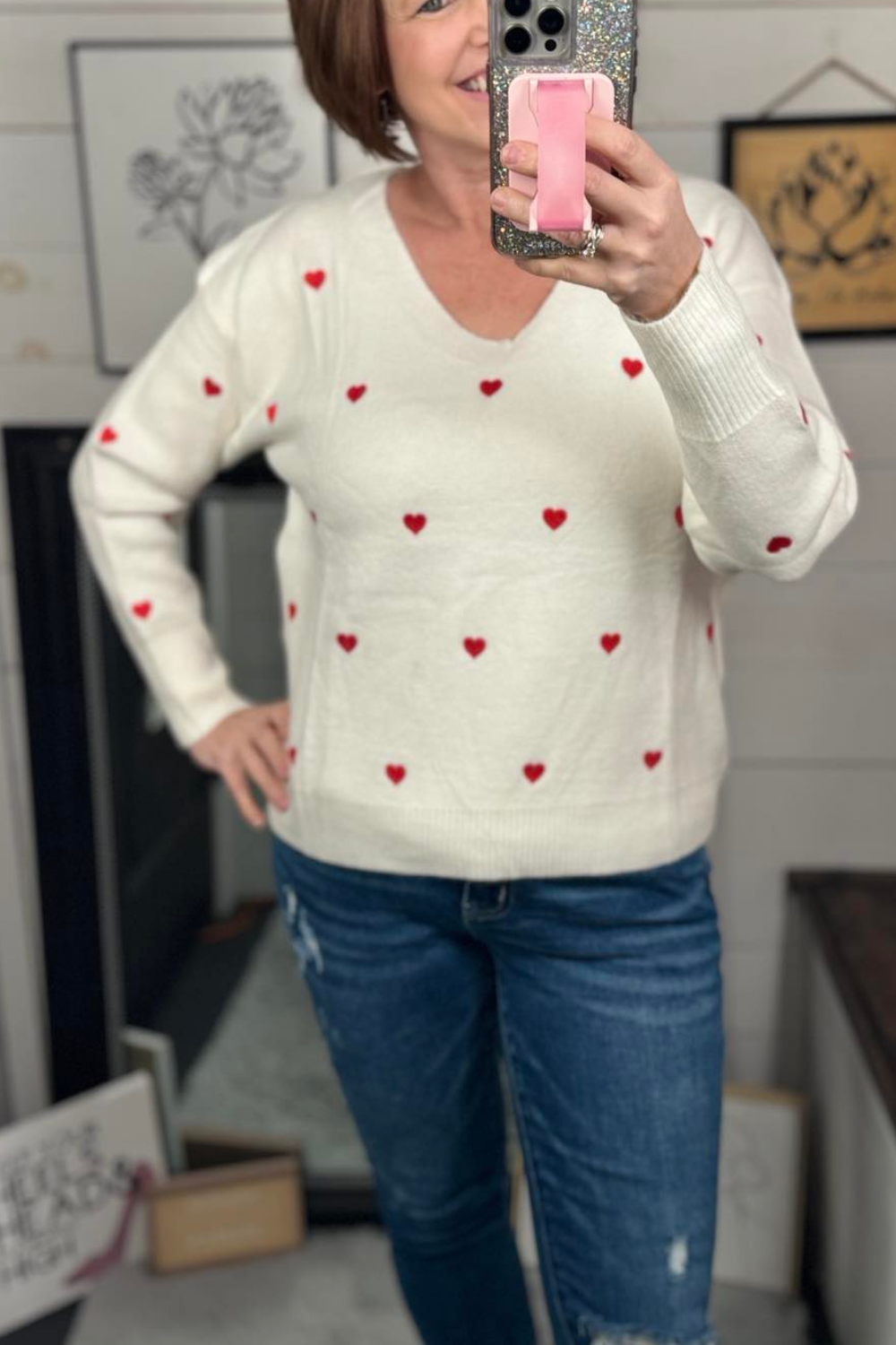 Brielle Heart Sweater