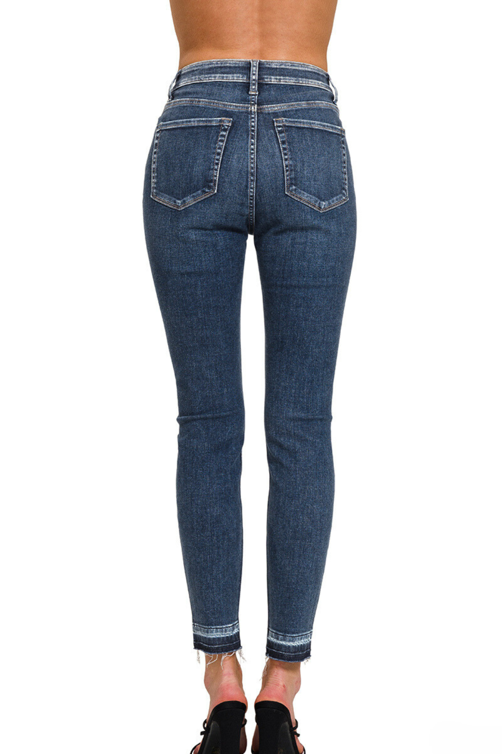 High Rise Distressed Skinny Jean