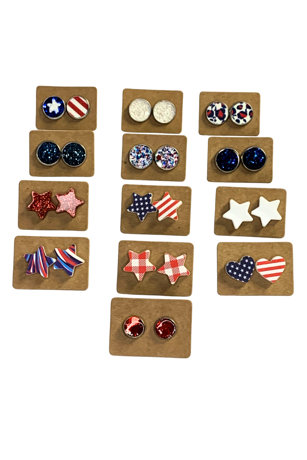 Patriotic Stud Earrings - Assorted