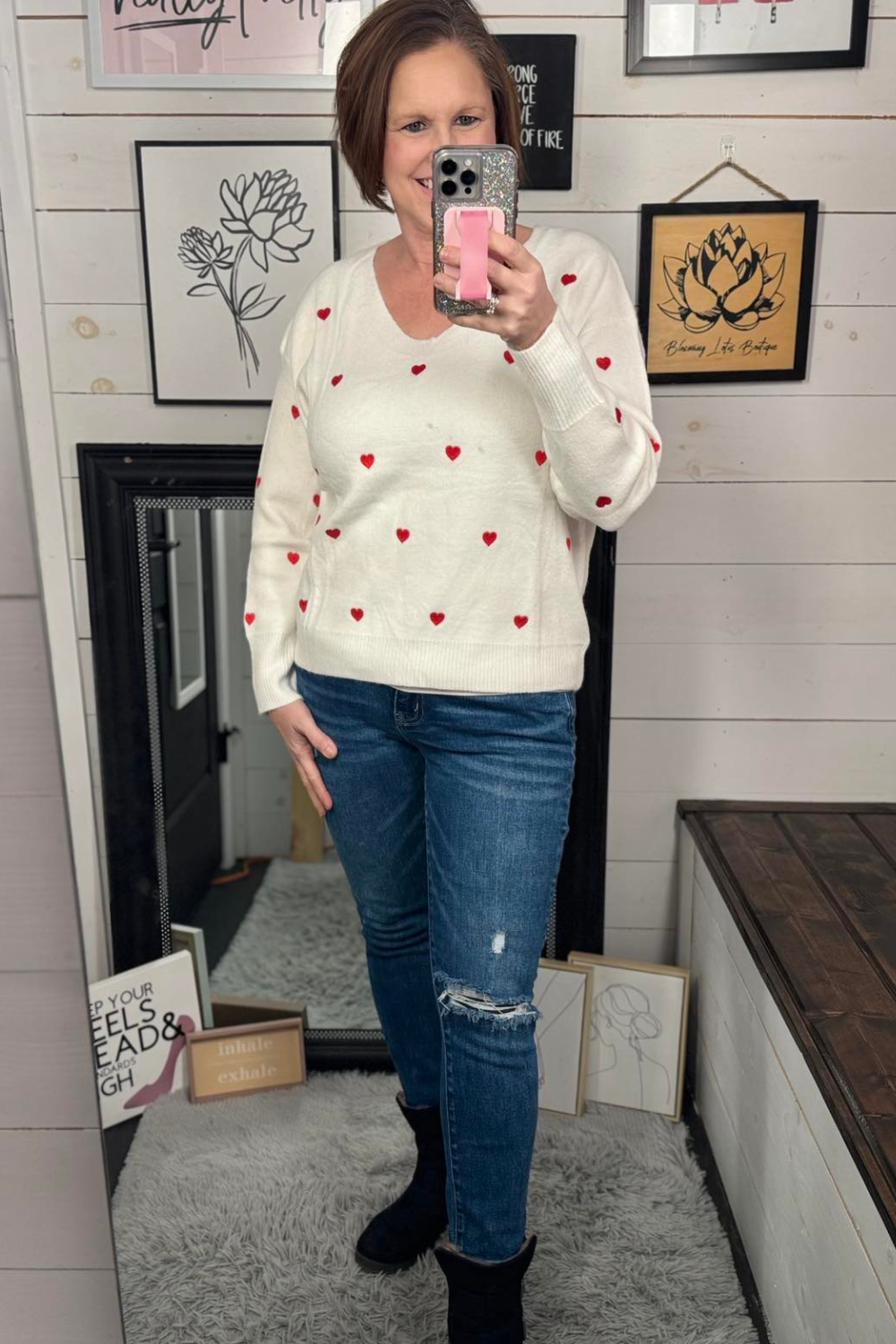 Brielle Heart Sweater