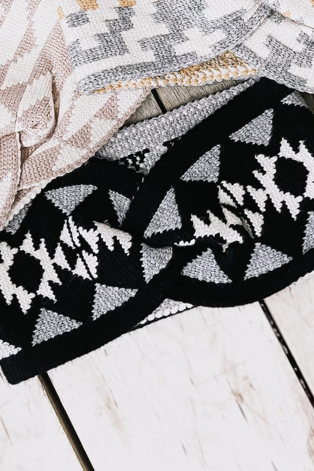 Aztec Wide Twist Knit Headband