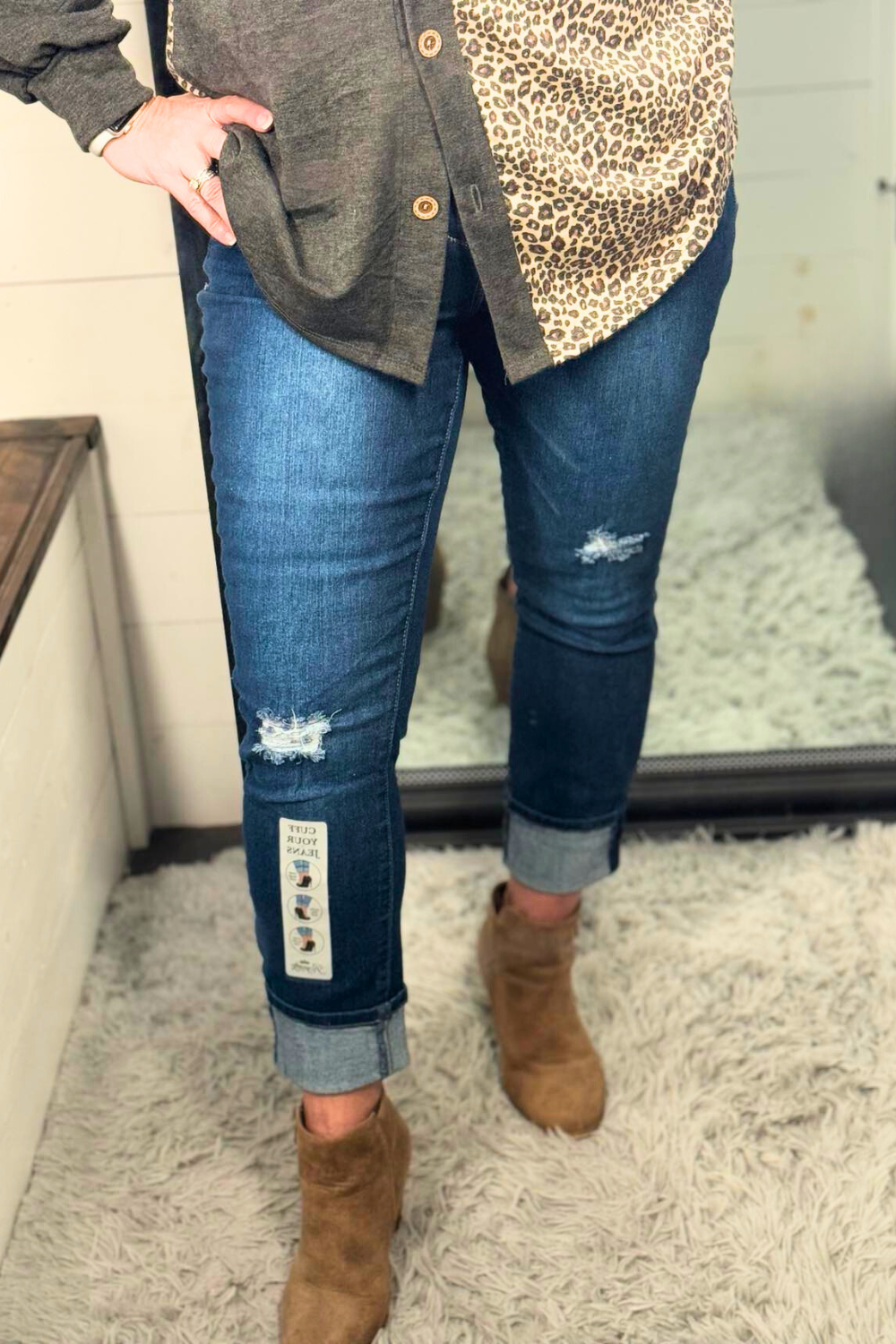 WannaBetta Butt Mega Cuff Ankle Jeans