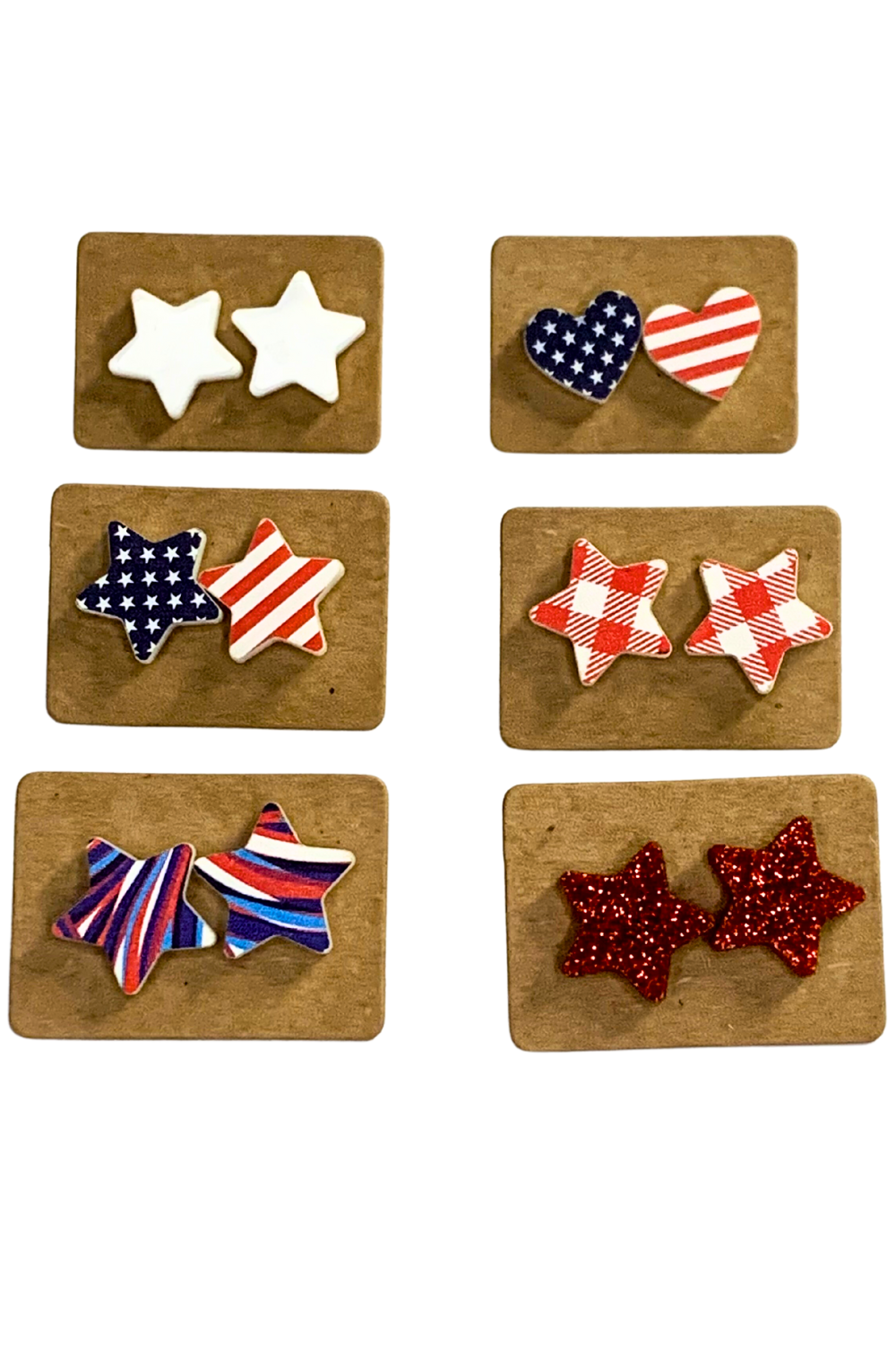 Patriotic Stud Earrings - Assorted