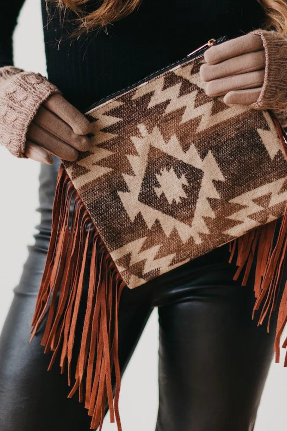 Aztec Tassel Crossbody Bag