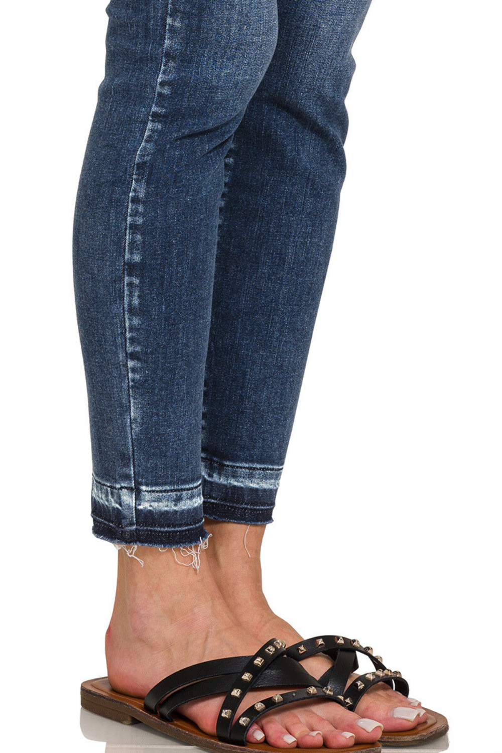 High Rise Distressed Skinny Jean